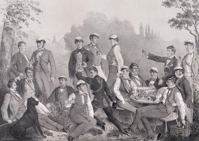 Mensuren of Studentleden van de Duelvereniging op een Uitstapje door German School