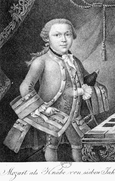 Mozart als een Jongen van 7 door German School