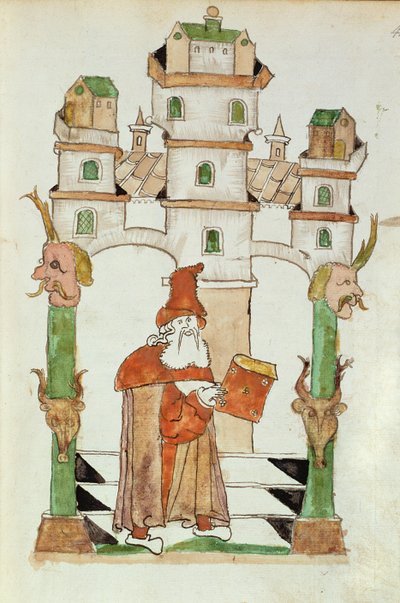 De Arabische astroloog Albumasar, uit een compilatie geschreven door Jacobus Scracz de Indagine door German School