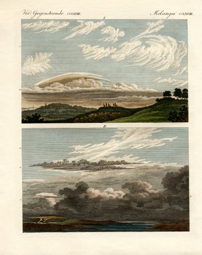 Natuurlijke geschiedenis van de wolken door German School