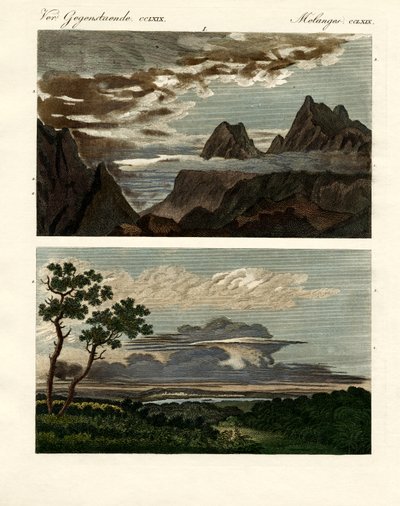 Natuurlijke geschiedenis van de wolken door German School