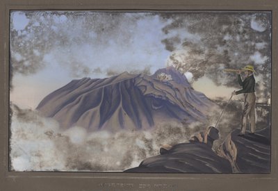 Noordkant van de Merapi gezien vanaf de zuidelijke helling van Merbabu, pl.X, uit Topographischer und naturwissenschaftlicher Atlas zur Reise durch Java, door Dr. Fr. Junghuhn, Magdeburg, 1845 door German School