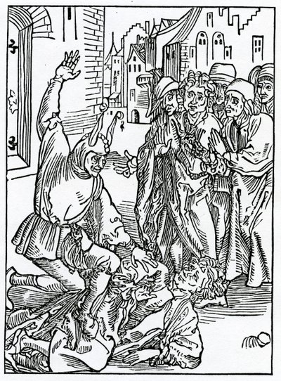 Van breken en kwetsen van vriendschap, illustratie uit Alexander Barclay