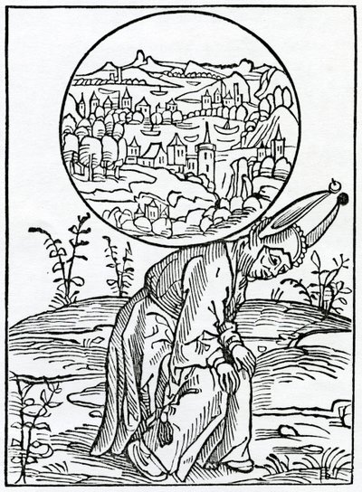 Over de te grote en kostbare nieuwsgierigheid van mensen, illustratie uit Alexander Barclay