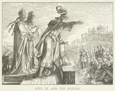 Otto III en de Romeinen door German School