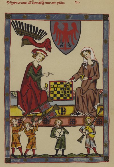 Otto IV, markgraaf van Brandenburg en zijn vrouw, Hedwig van Holstein door German School