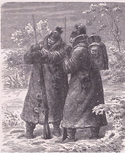 Voorpost in de sneeuw door German School