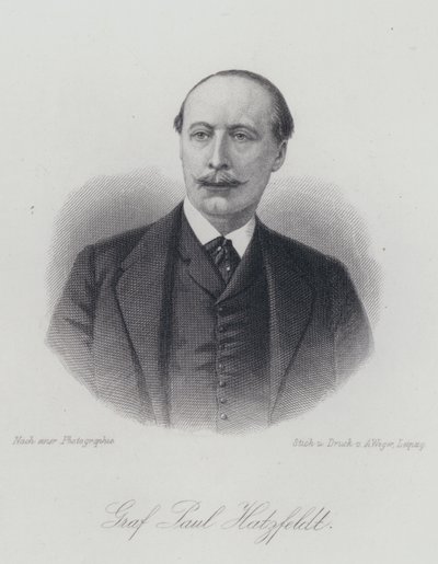 Paul von Hatzfeldt, Duitse diplomaat en politicus (gravure) door German School