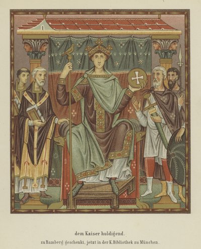 Hulde brengen aan de Heilige Roomse Keizer Otto III door German School
