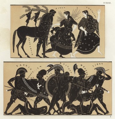 Peleus en Thetis door German School