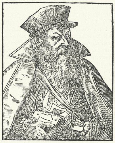Philipp Nicodemus Frischlin, Duitse toneelschrijver (gravure) door German School