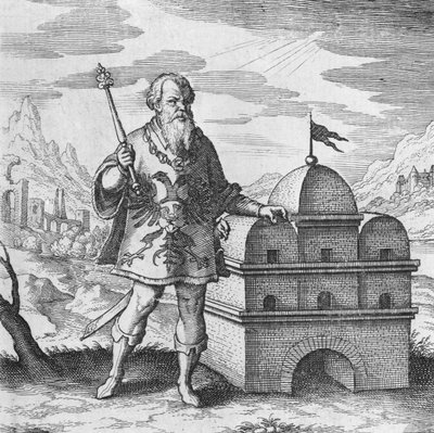 Filosoof-heraut uit Musaeum Hermeticum door German School