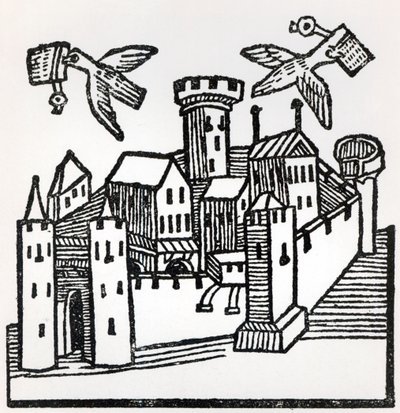 Duivenpost, 1488 door German School