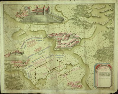 Plan van de Slag bij Mollwitz op 10 april 1741 door German School