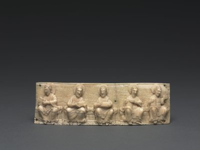 Plaquette van een draagbaar altaar: Christus en de apostelen, Neder-Rijnvallei, 1050-1100 door German School