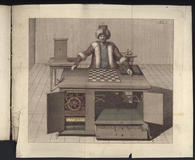 Pl. I uit Uber den Schachspieler des Herrn von Kempelen und dessen Nachbildung, Leipzig und Dresden: Joh. Gottl. Breitkopf, 1789 door German School