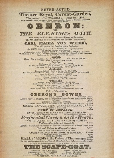 Affiche van de eerste uitvoering van 