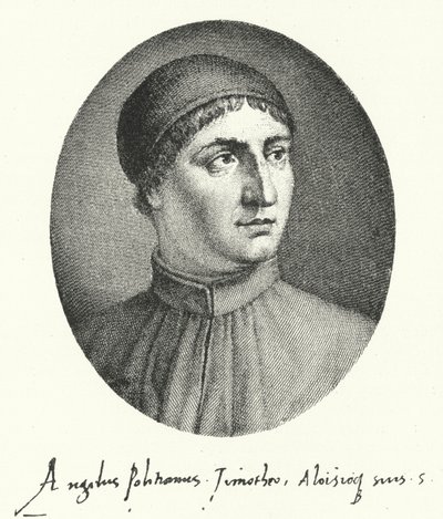 Poliziano, Florentijnse Renaissance dichter (gravure) door German School