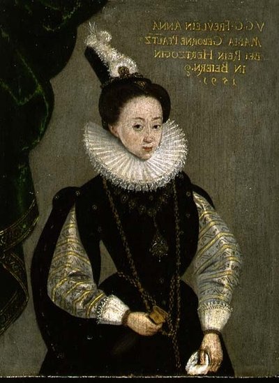 Portret van Anna Maria, Hertogin van Beieren door German School