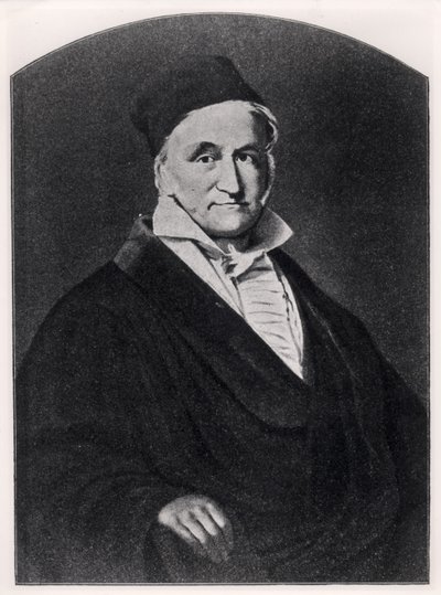 Portret van Carl Friedrich Gauss (1777-1855) uit Handbuch der Vermessungskunde gepubliceerd door Metzler in Stuttgart, 1895 door German School
