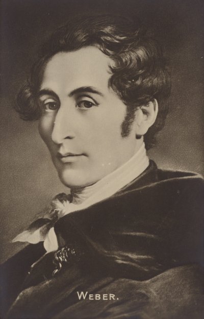 Portret van Carl Maria von Weber door German School