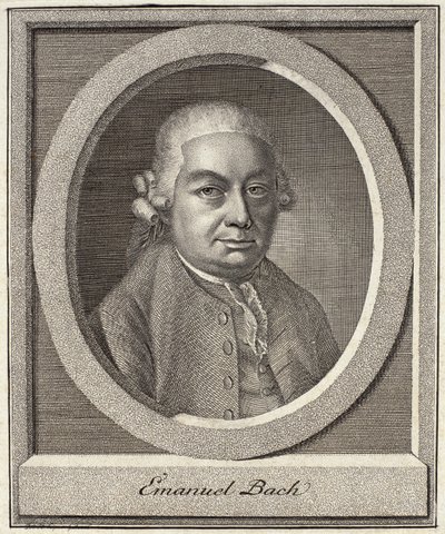 Portret van Carl Philipp Emanuel Bach (1714-88) door German School