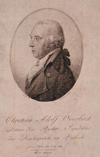 Portret van Christian Adolf Overbeck (1755-1821) door German School