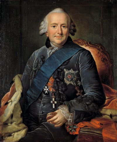 Portret van Ferdinand, hertog van Brunswick (1721-1797), opperbevelhebber van de Pruisische legers door German School