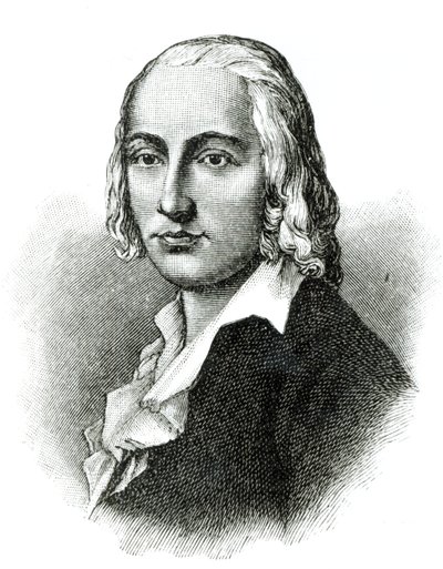 Portret van Friedrich Hölderlin door German School