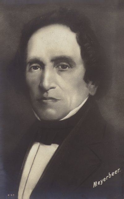 Portret van Giacomo Meyerbeer door German School