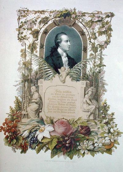 Portret van Johan Wolfgang von Goethe, dichter en toneelschrijver door German School