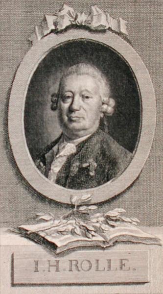 Portret van Johann Heinrich Rolle (1716-85) gegraveerd door Geyser (gravure) door German School