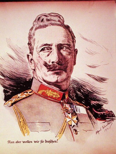 Portret van Kaiser Wilhelm II (1859-1941) 1914 door German School