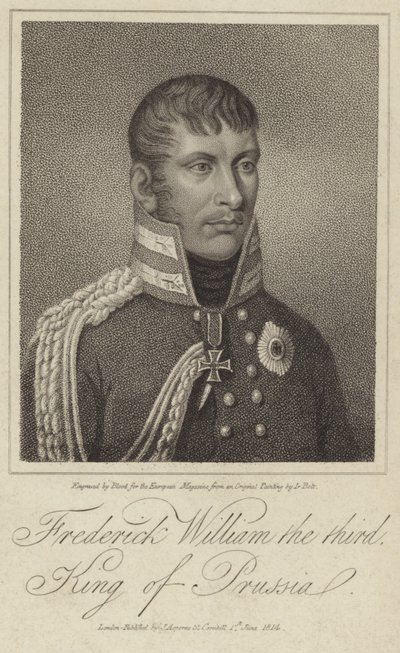 Portret van Koning Frederik Willem III van Pruisen door German School