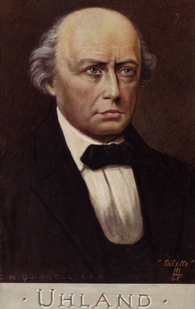 Portret van Ludwig Uhland door German School
