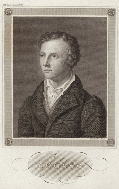 Portret van Ludwig Uhland door German School