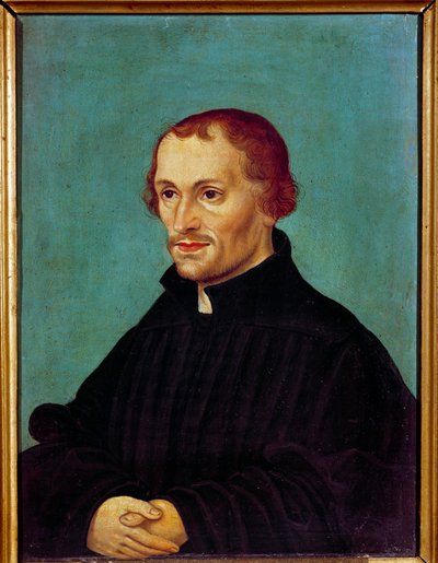 Portret van Philippe Melanchton (Philipp Melantone of Melanchthon of Schwartzerd) door German School