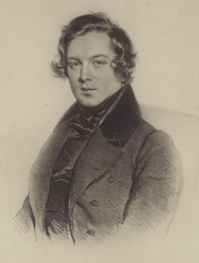 Portret van Robert Schumann door German School