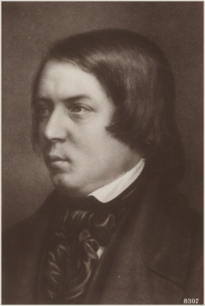 Portret van Robert Schumann door German School