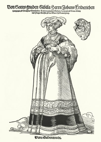 Portret van Sibylle, Hertogin van Saksen door German School