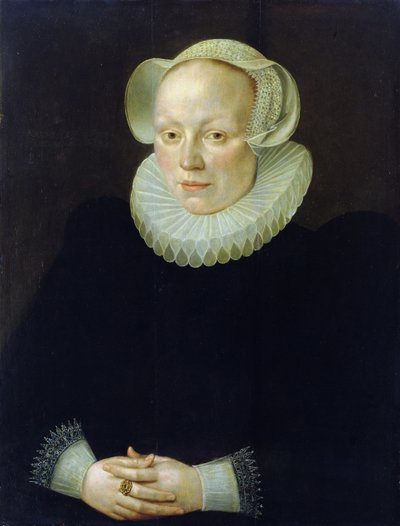 Portret van een vrouw door German School