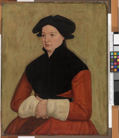 Portret van een vrouw door German School