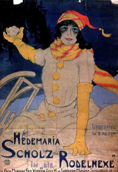 Poster ter Reclame voor Hedemaria Sholz in de 