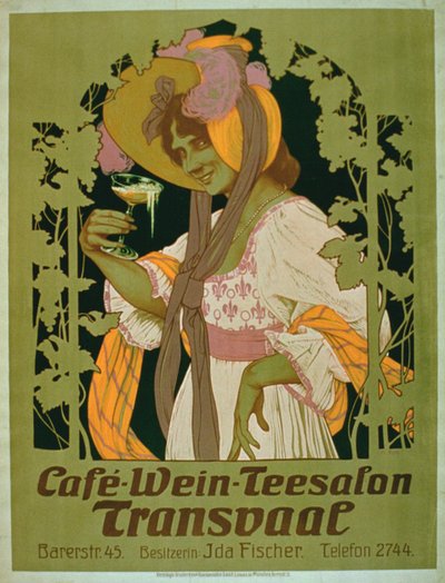 Poster voor Transvaal een koffie-, wijn- en theesalon door German School