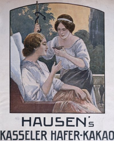 Poster die chocolade uit Kassel adverteert, 1908 door German School