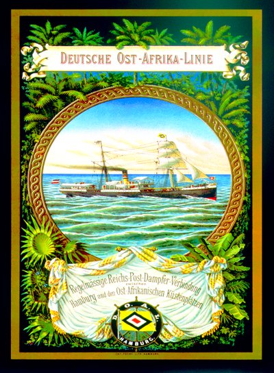 Poster ter promotie van de Duitse Oost-Afrika Lijn, 1890 door German School