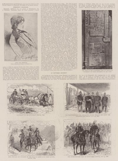 Prins Bismarck (gravure) door German School