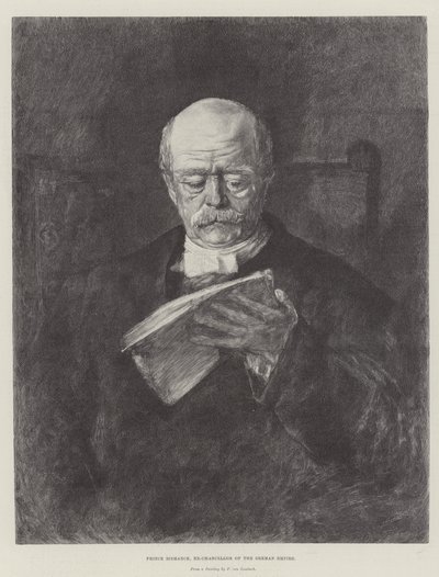 Prins Bismarck, ex-kanselier van het Duitse Rijk (gravure) door German School
