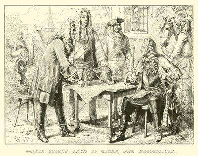 Prins Eugenius, Lodewijk van Baden en Marlborough door German School