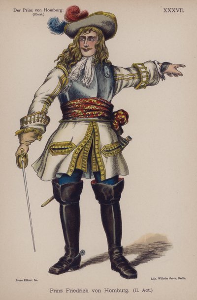 Prins Friedrich van Homburg, uit Der Prinz von Homburg door Heinrich von Kleist door German School